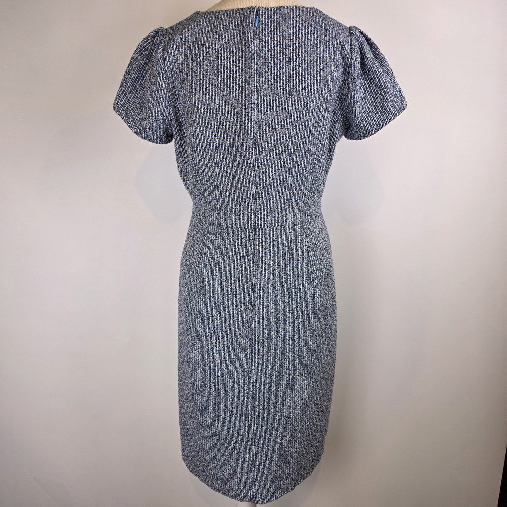 NWT Talbots Tweed Sheath Dress 6 Blue Textured Boucle Lined Career Preppy‎ $129 - Picture 6 of 10